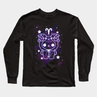 Aries kawaii zodiac sign Long Sleeve T-Shirt